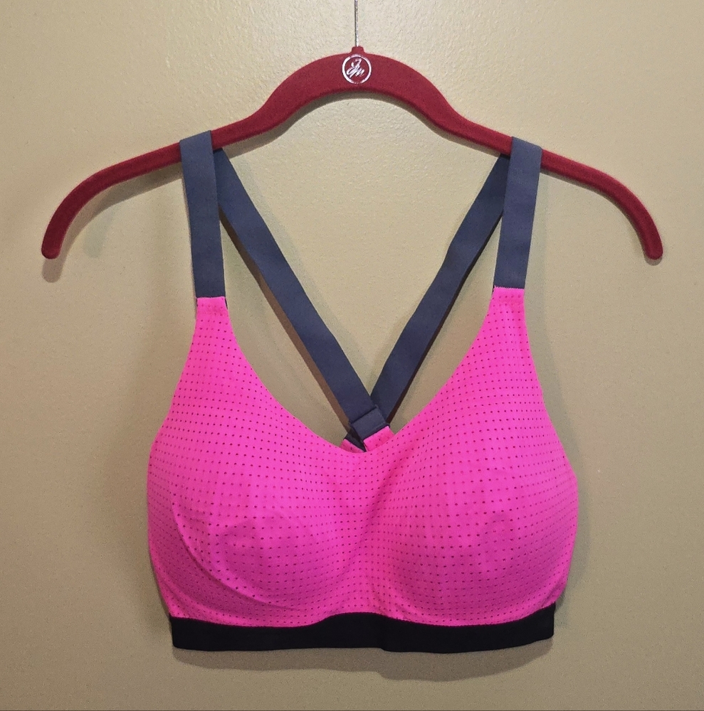 Victoria's Secret Pink and Gray Sports Bra 32DD